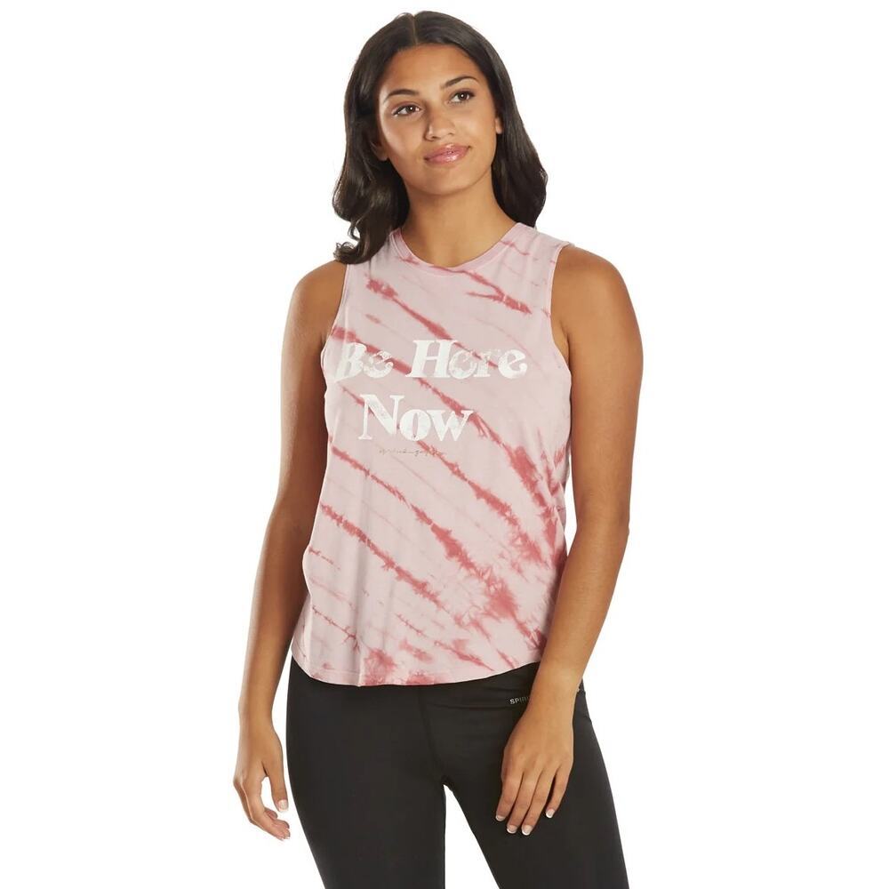 NWOT Spiritual Gangster Tie Dye Be Here Now Graphic Tank Cotton Modal Size M